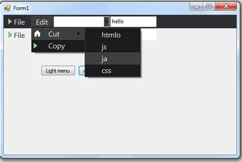 Image result for MenuStrip C# Visual Studio