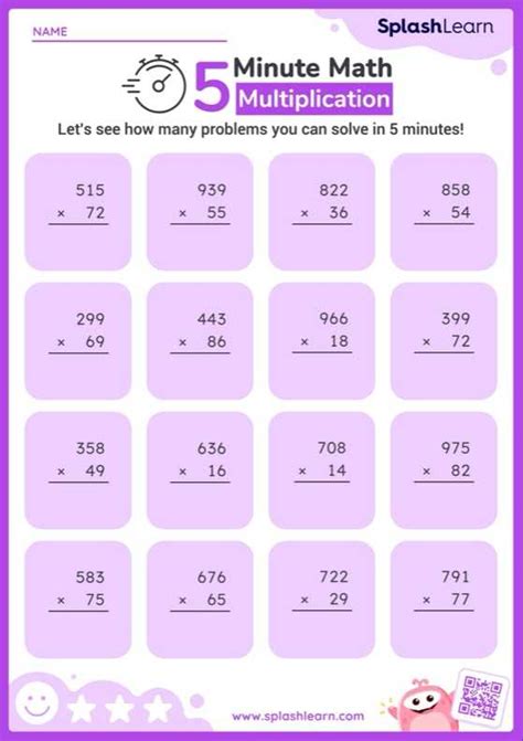 Multiply 3-Digit by 2 Digit Worksheet に対する画像結果
