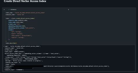 Toradh íomhá ar Databricks Vector Search