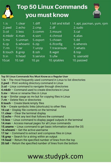 Image result for Linux Commands List with Examples