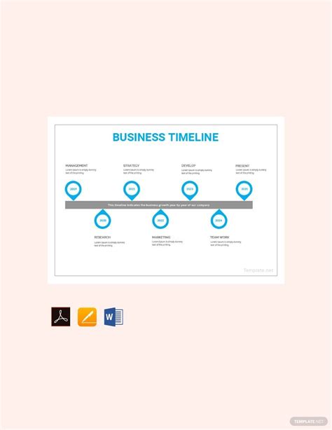 Editable Business Timeline Template in PDF, Pages, Google Docs, Word ...