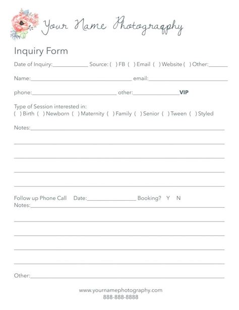 Inquiry Form Template Word に対する画像結果