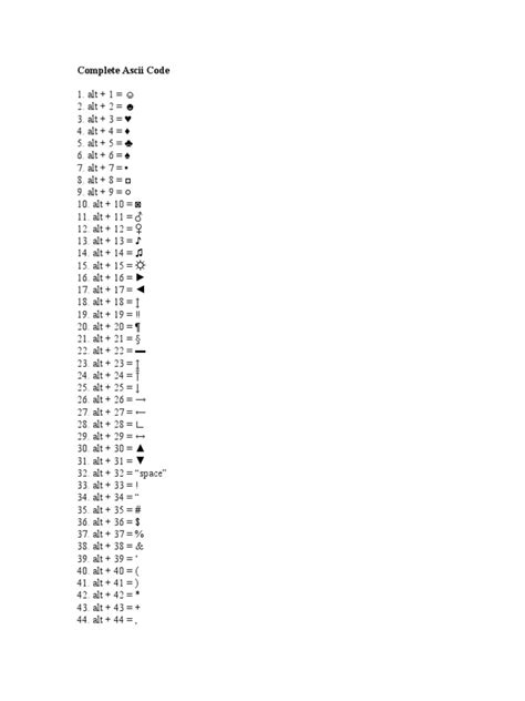 ASCII Table Apostrophe Alt に対する画像結果