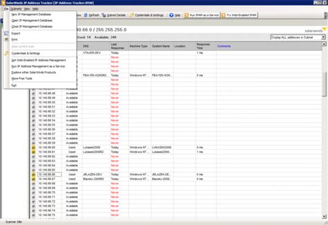 Image result for SolarWinds IP Address Tracker
