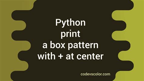 Image result for Box Pattern Python