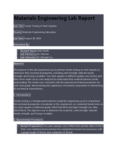 Image result for Engineering Lab Report