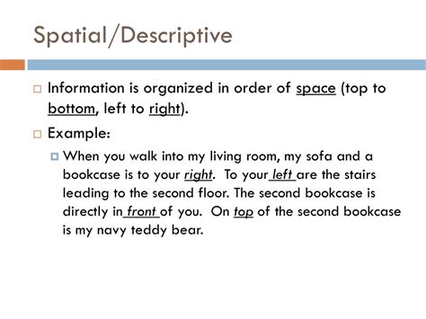 Image result for Spatial Descriptive Writing Examples