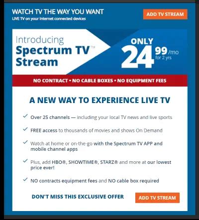 Image result for Spectrum TV Stream vs Cable