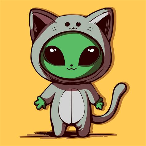 Image result for Alien Cat Cartoon Art