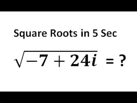 Image result for How to Find Square Root of Complex Number