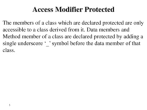 Image result for Diagram of Access Modifiers for Python Project