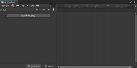 Toradh íomhá ar Unity Animation Clip Menu