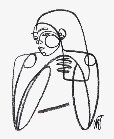 Toradh íomhá ar Continuous Line Drawing Pieces