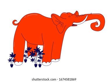 Elephant Trumpeting Line Drawing に対する画像結果