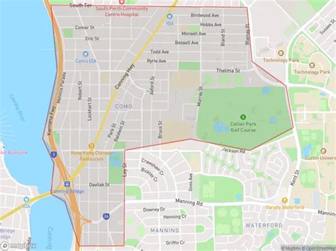 Toradh íomhá ar perth suburbs postcode map