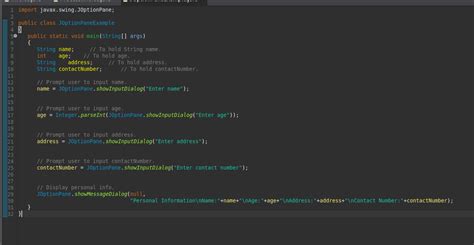 JOptionPane User Input into Array に対する画像結果