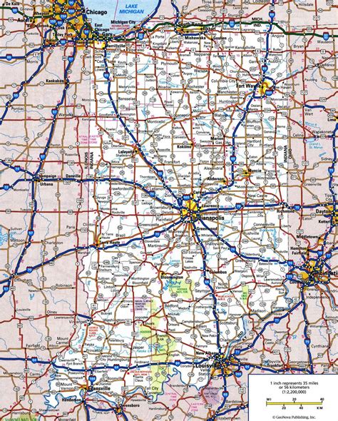 Image result for Map of Indiana Interstate Highway System