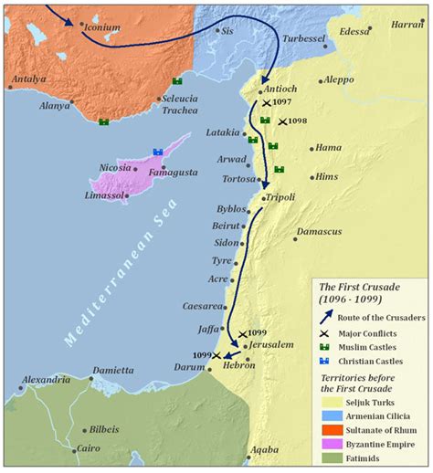 Toradh íomhá ar Second Crusade Levant Map