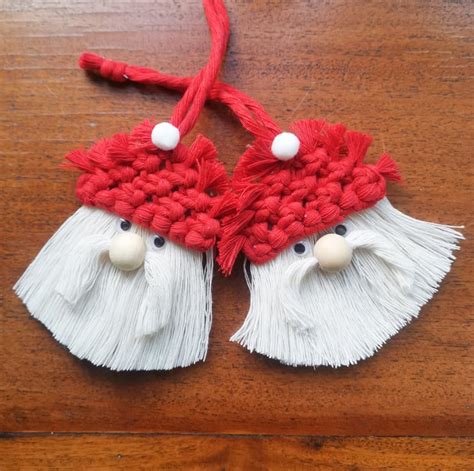 Macrame Santa Christmas Tree Decoration に対する画像結果