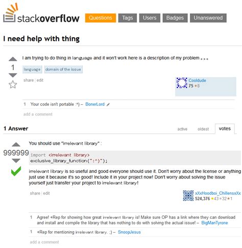 Bildergebnis für Stack Overflow Answers Meme