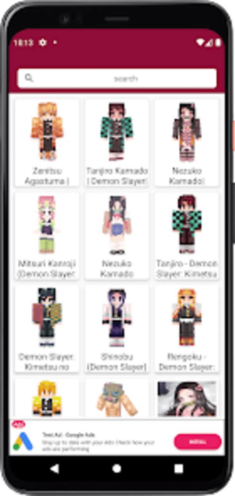 Skin Minecraft Java Demon Slayer に対する画像結果