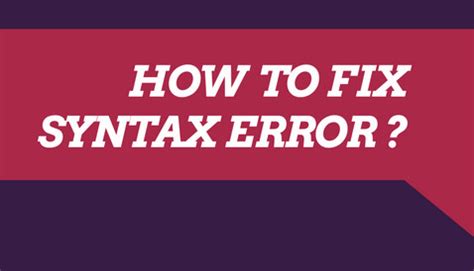 Toradh íomhá ar +How to Fix Syntax Error Bad Inut