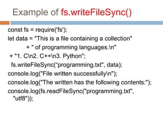 Program to Write a File Using FS Module に対する画像結果