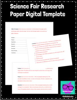 Image result for Examples of Science Fair Papers