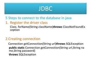 Image result for Opening Connection in JDBC