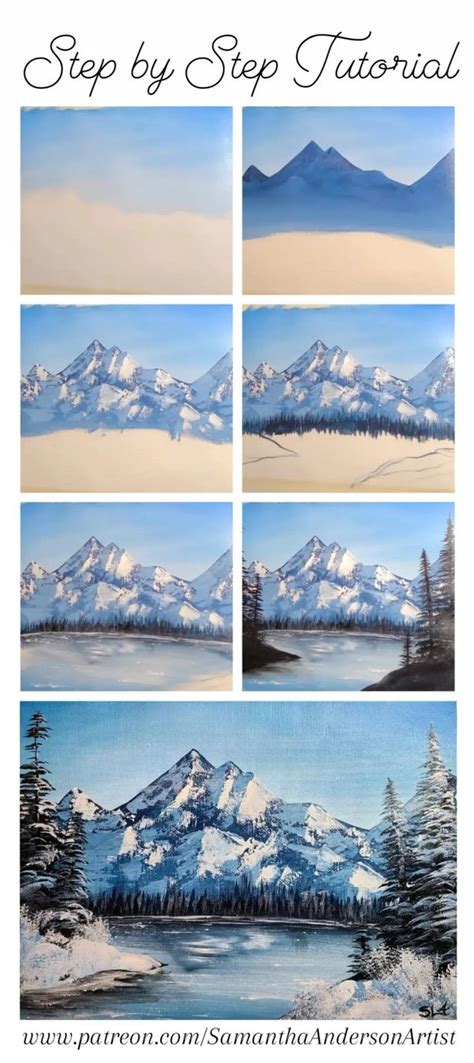 Image result for How to Easily Paint Mountains