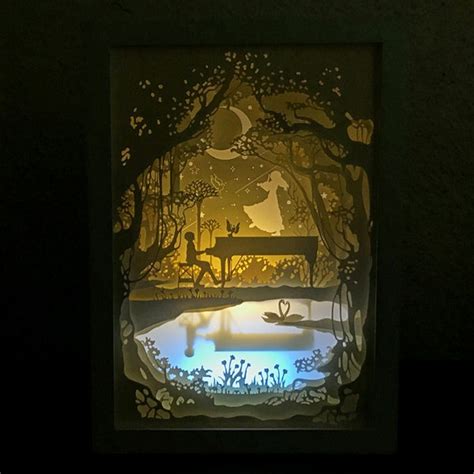 Toradh íomhá ar Paper Cut Shadow Box Tutorial