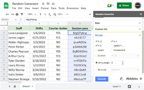 Image result for Random Number Generator Sheet