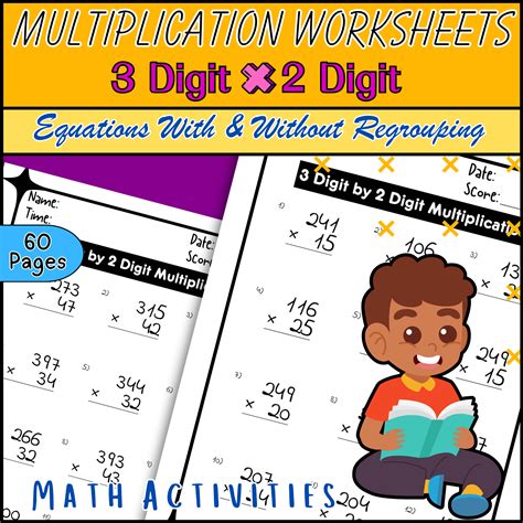 Image result for Multiply 3-Digit by 2 Digit Worksheet