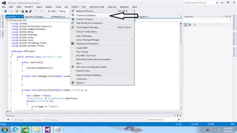 How to Connect Visual Studio to SQL Server に対する画像結果