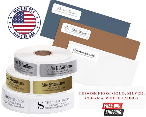 Address Labels Roll - Modern Address Labels - Address Labels 250 500 ...