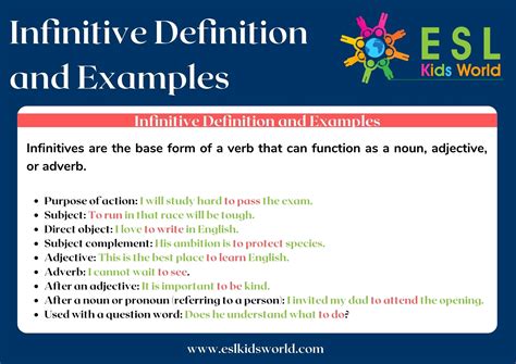 Infinitive Grammar Examples に対する画像結果
