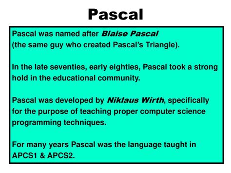 Image result for Pascal vs Java