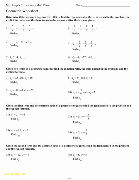 Image result for Arithmetic Sequence Worksheet