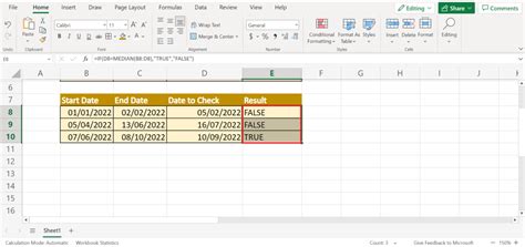 Image result for Between Function in Excel