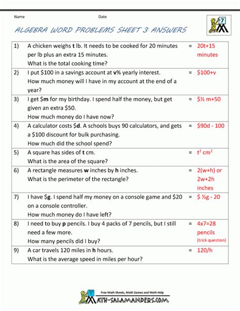 Image result for Functions Word Problems Worksheet PDF