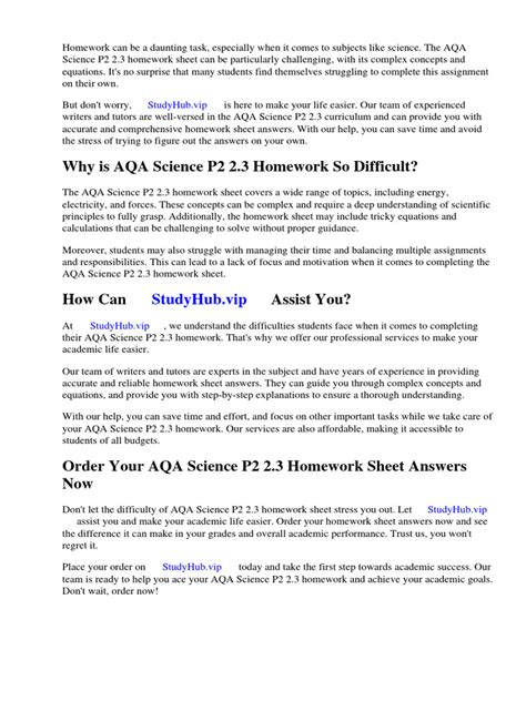 Image result for AQA Science Homework Sheets