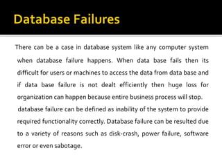 Image result for Types of Database Failure
