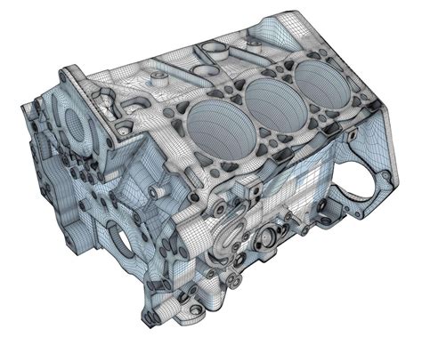 Image result for Engine Block Modeling Geometry 3D