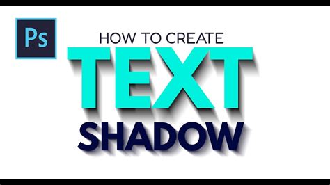 How to create a Realistic Text Shadow in Photoshop - YouTube