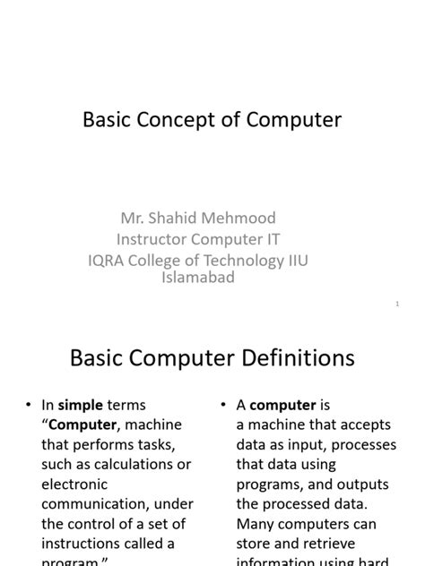 Image result for Basic Concepts of Computer