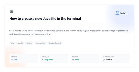 Image result for Create a Java File in Terminal