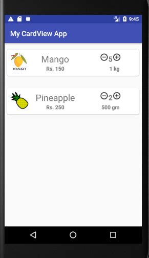 Card View UI Design Android Studio に対する画像結果