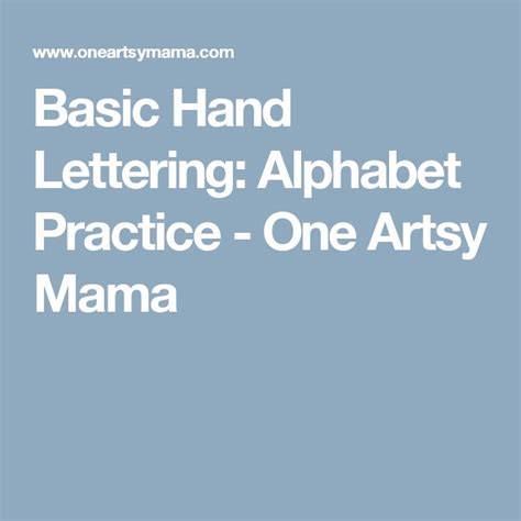 Toradh íomhá ar Basic Hand Lettering Alphabet