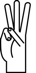 Image result for W Sign Language Vector