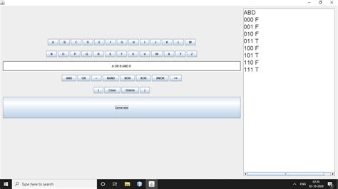 Image result for Truth Table in Java